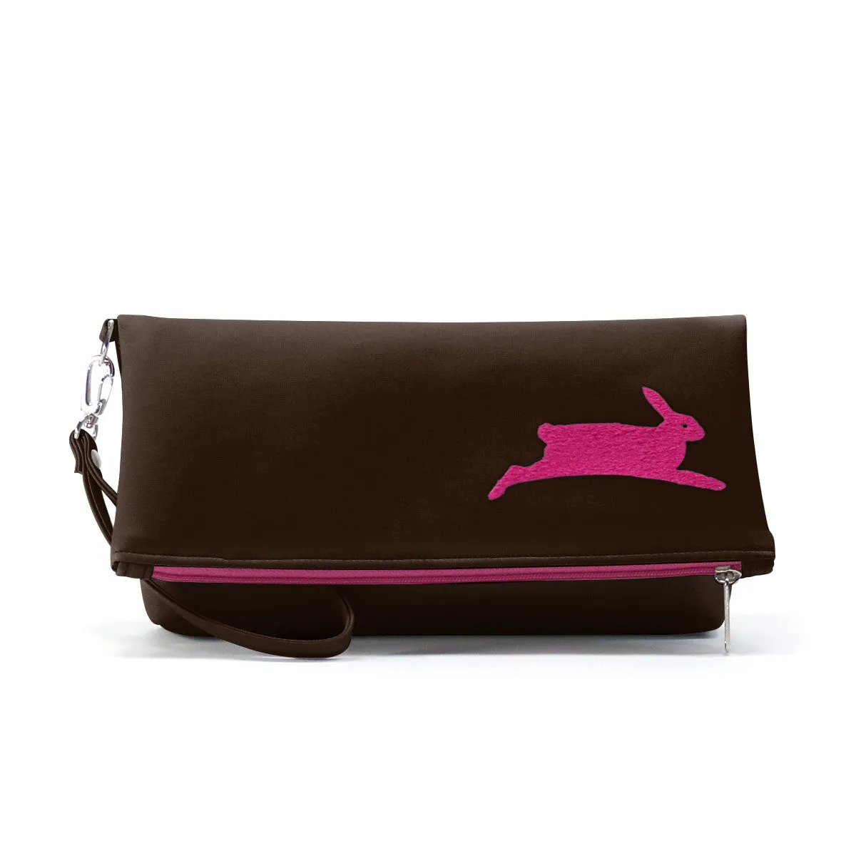 PETA Bunny Vegan Foldover Clutch/Crossbody Bag (Multicolored)
