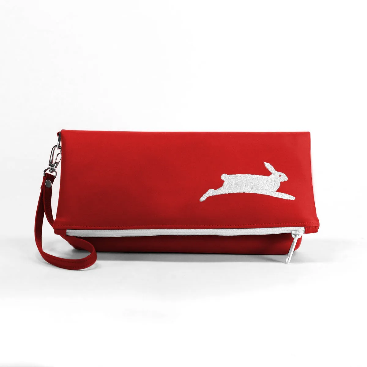 PETA Bunny Vegan Foldover Clutch/Crossbody Bag (Multicolored)