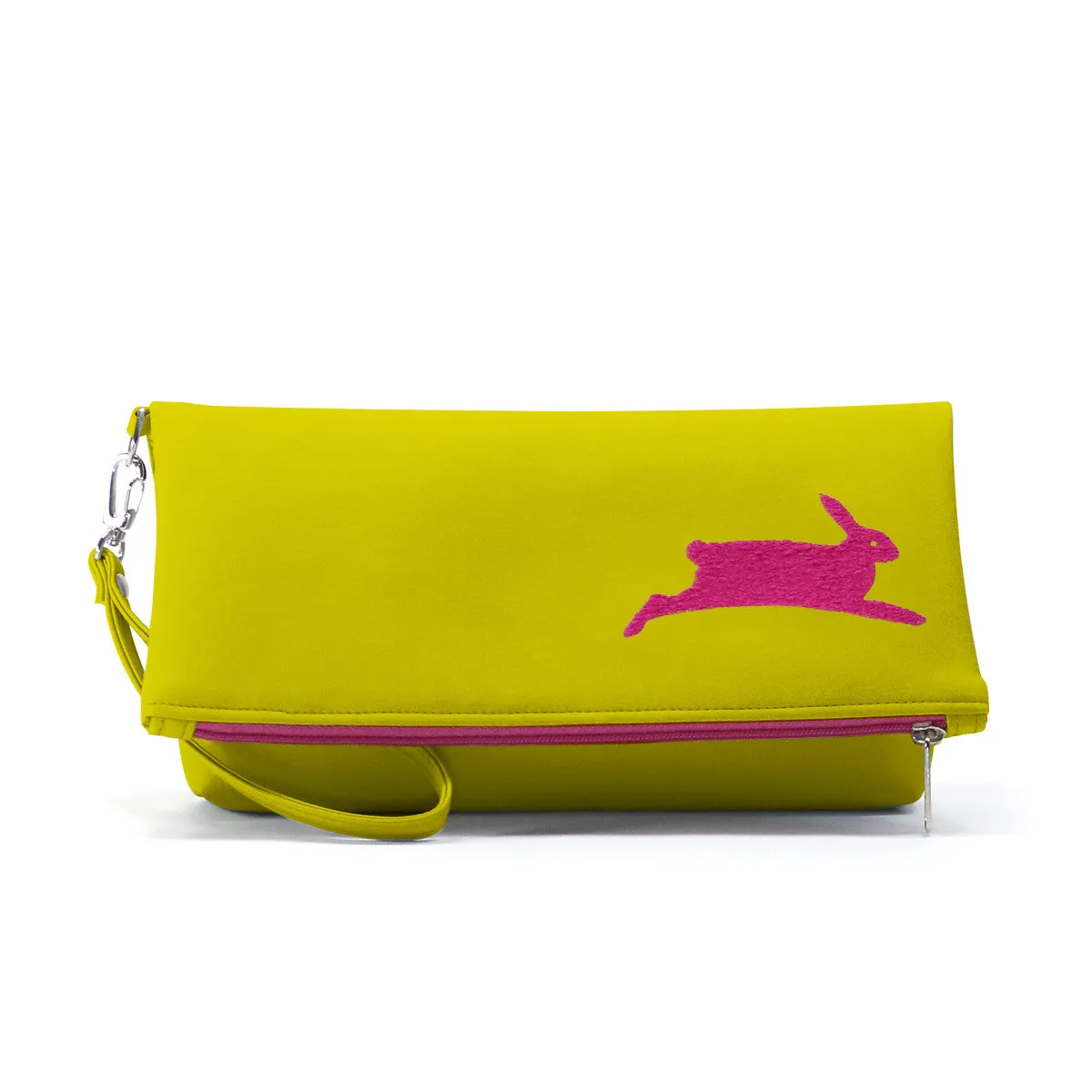 PETA Bunny Vegan Foldover Clutch/Crossbody Bag (Multicolored)