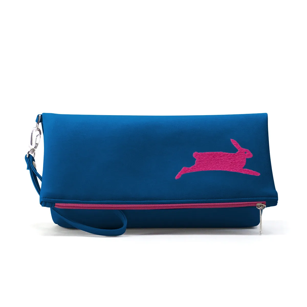 PETA Bunny Vegan Foldover Clutch/Crossbody Bag (Multicolored)