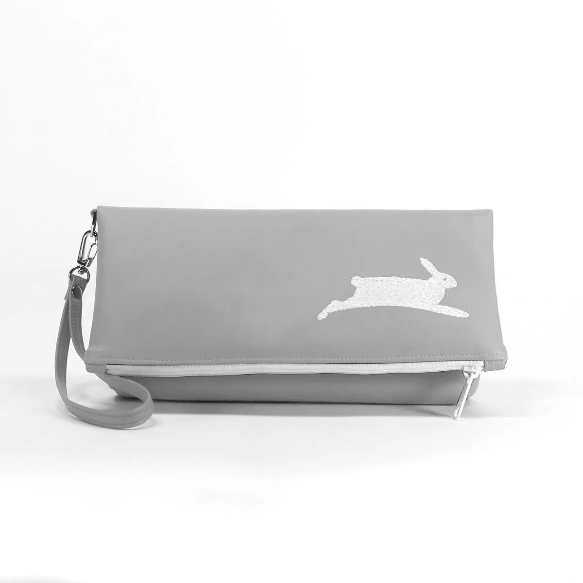 PETA Bunny Vegan Foldover Clutch/Crossbody Bag (Multicolored)
