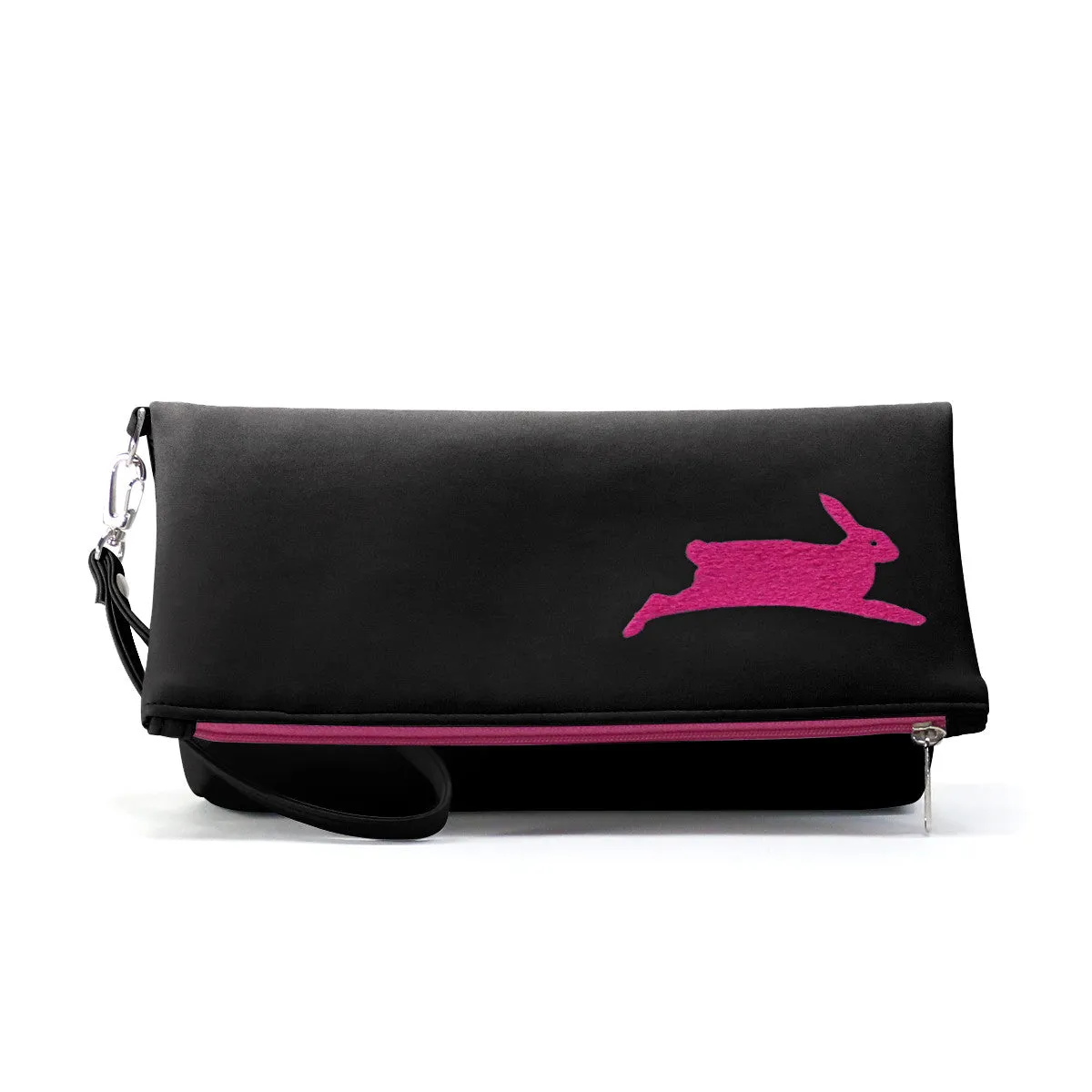 PETA Bunny Vegan Foldover Clutch/Crossbody Bag (Multicolored)