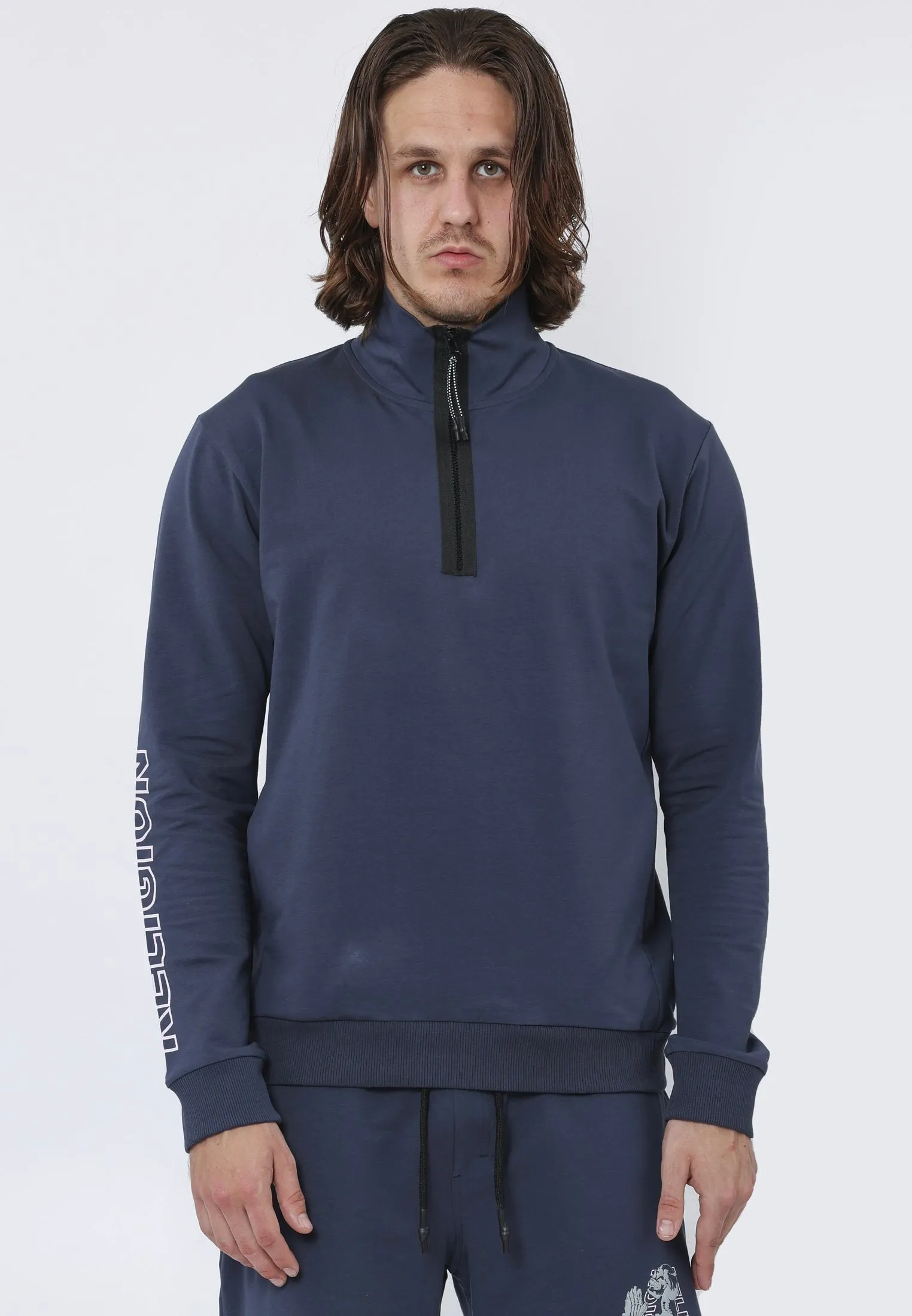 PYRAMID HALF ZIPS INDIGO