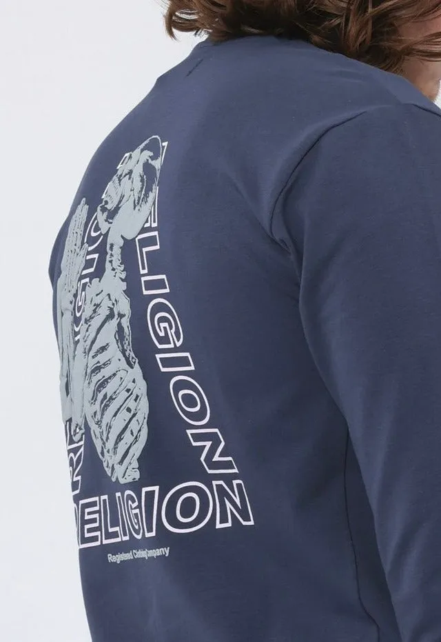 PYRAMID HALF ZIPS INDIGO