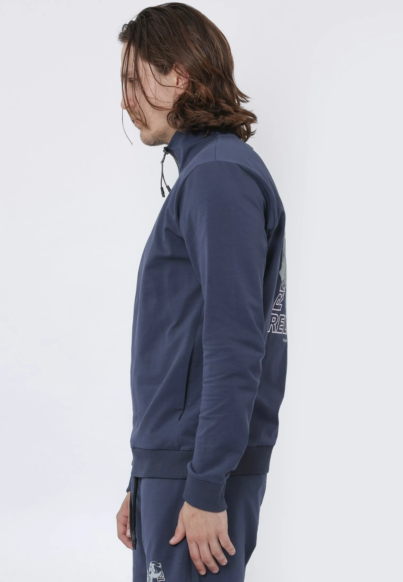 PYRAMID HALF ZIPS INDIGO