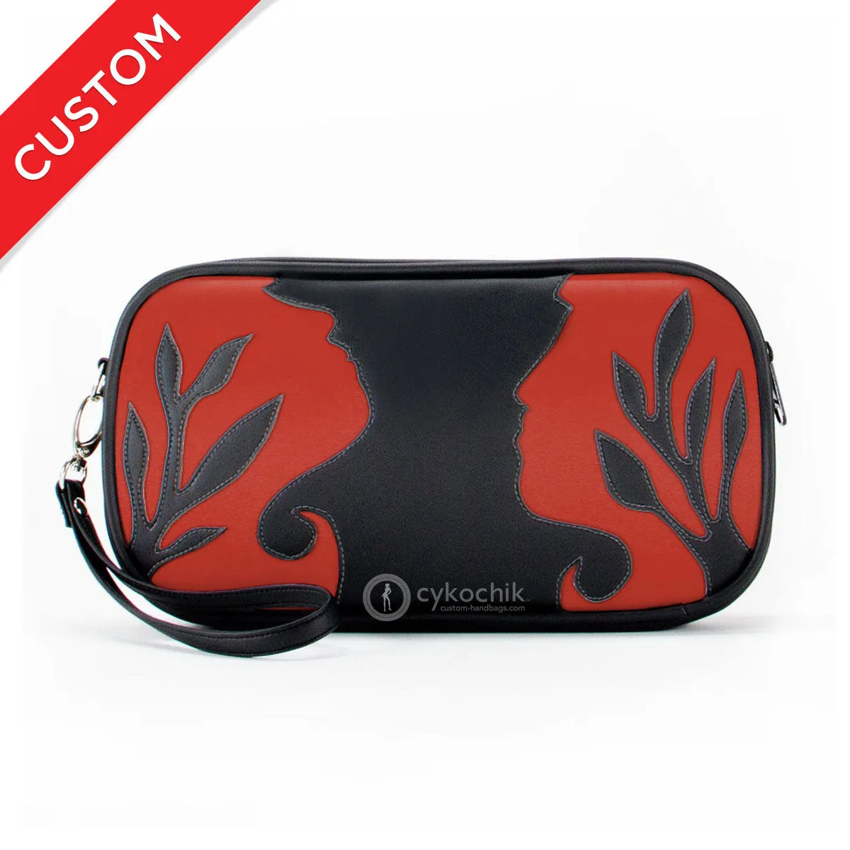 "Silhouette" Vegan Clutch/Crossbody Bag – Design by Dallas Artist Jody Pham (Multicolored)