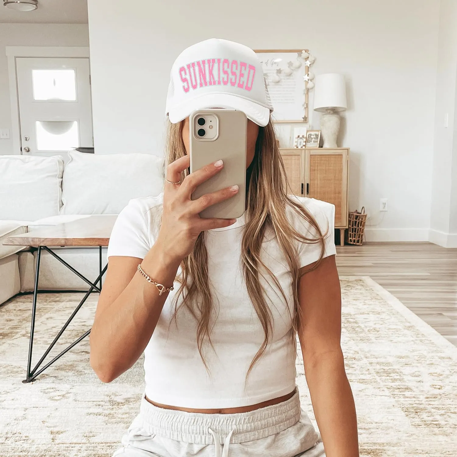 Sunkissed Trendy Summer Classic 5 Panel Mesh Snap Back Trucker Hat
