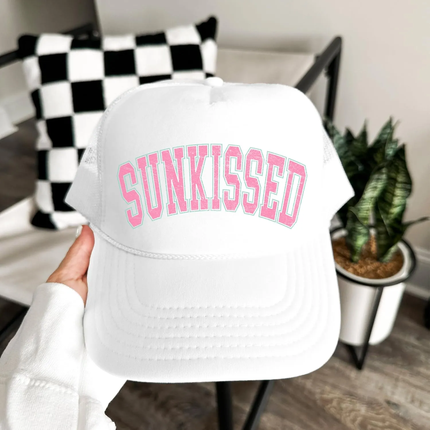Sunkissed Trendy Summer Classic 5 Panel Mesh Snap Back Trucker Hat