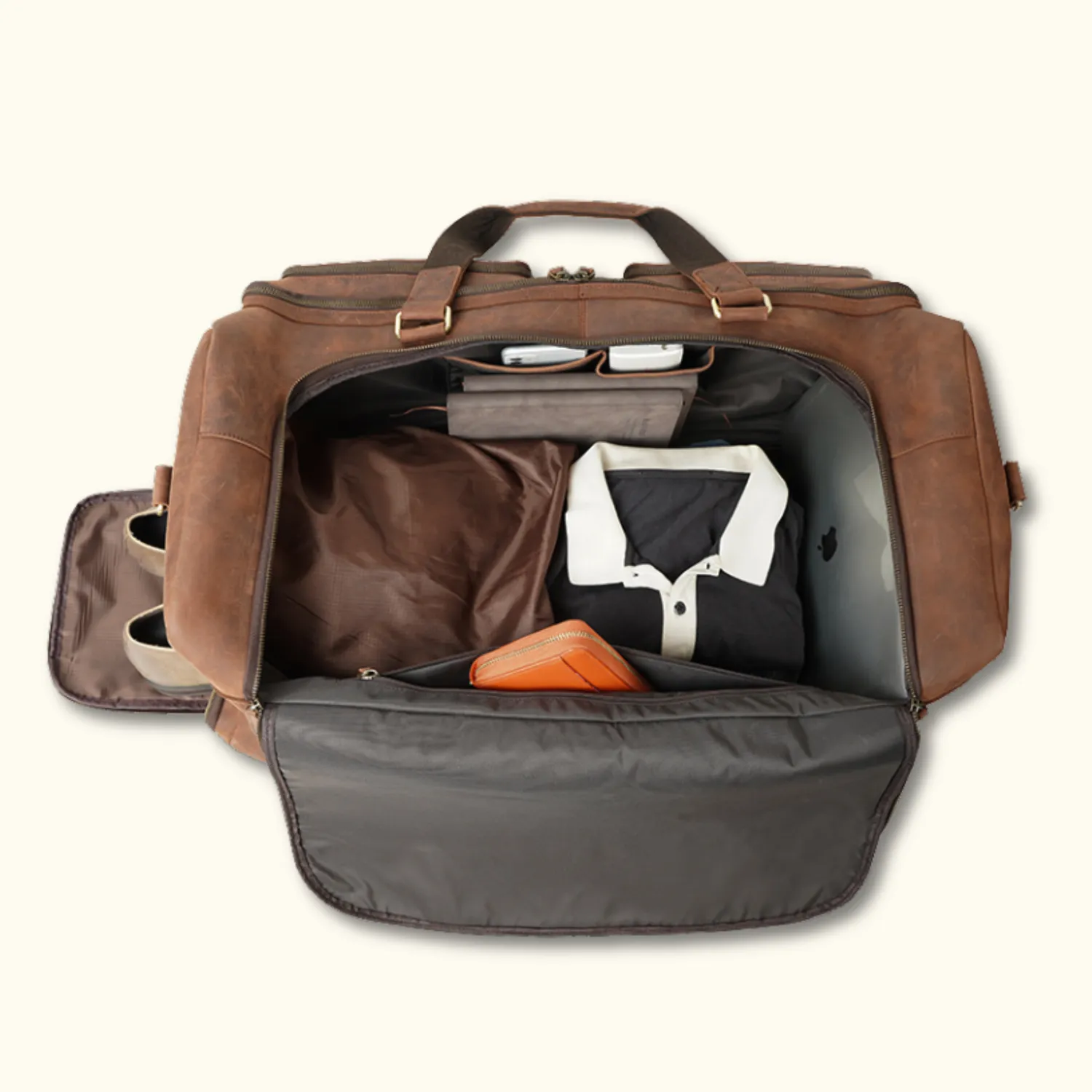 The Homesteader - Western Luxury Leather Duffel Bag