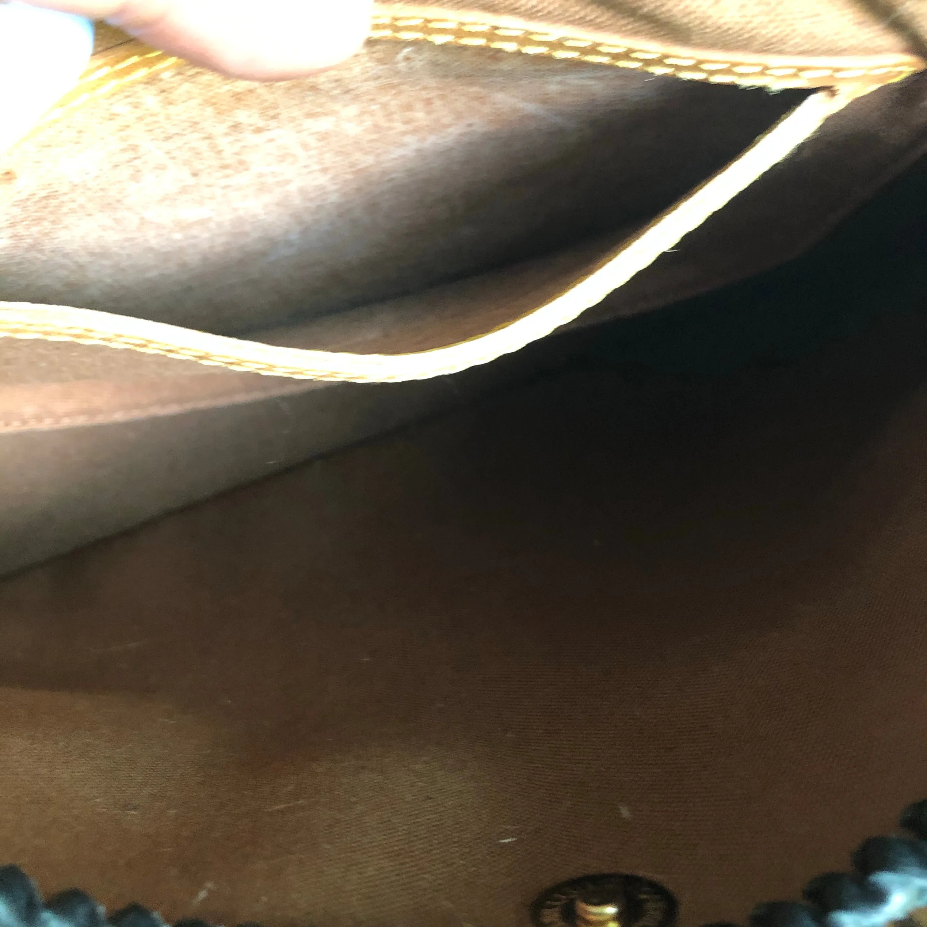 The Peacock - Vintage Monogram Hobo Crossbody in Black - Brass Hardware