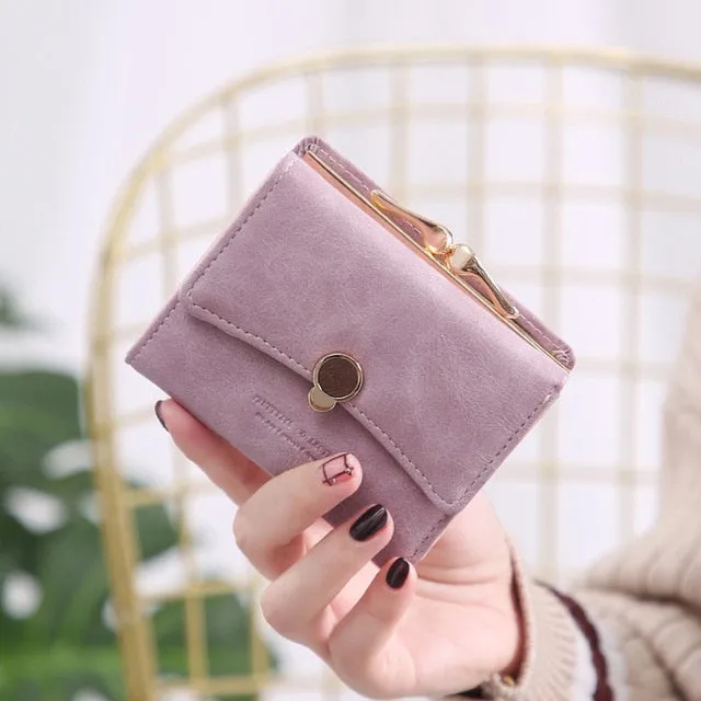 Three Fold PU Leather Coin Wallet