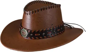 Vintage Western Cowboy Hat for Men Women Comfy Wide Brim Cowgirl Fedora Hats Wide Brim Felt Cowboy Hat for Women Men