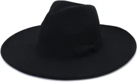 Women Fedora Hats for Men Wide Brim Felted Hat Jazz Cap Panama Solid Sombreros