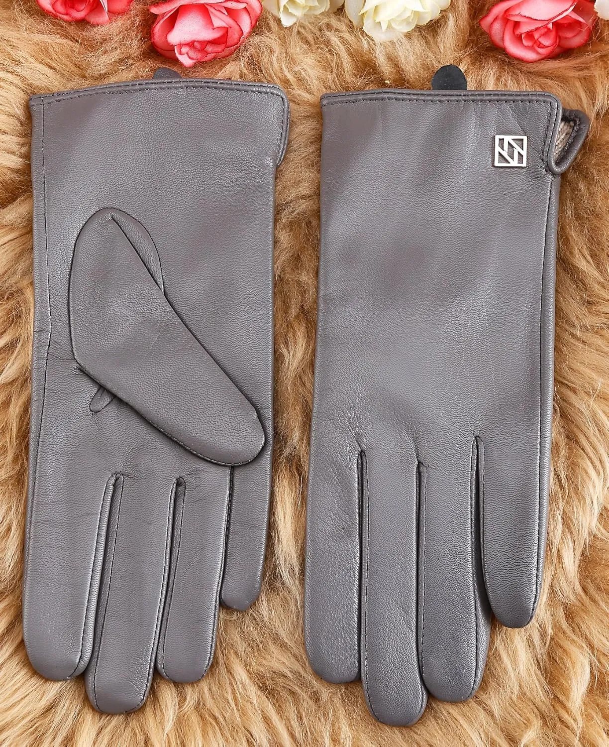 Women's Italian Leather Gloves Lambskin Winter Comfort Gloves (Touchscreen or Non-Touchscreen)